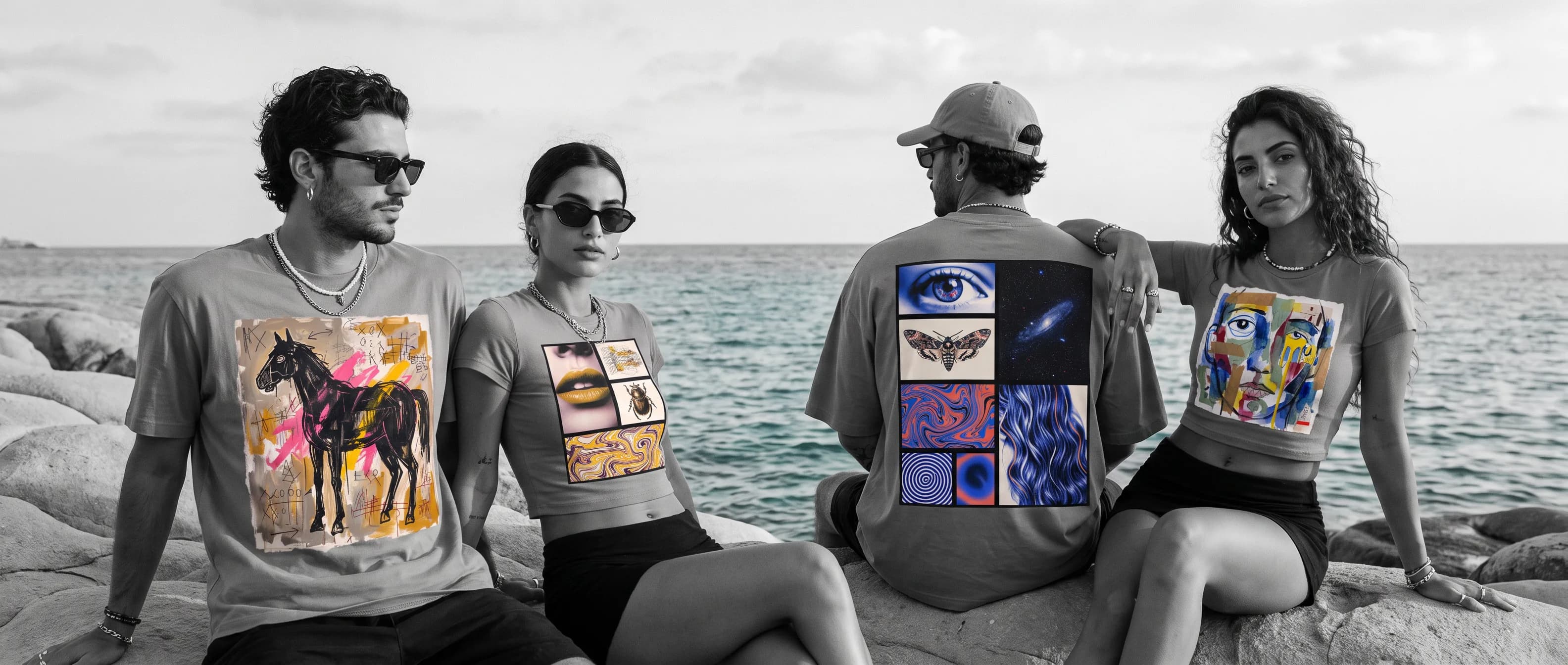 bravedag lookbook — tasarım koleksiyonu, deniz kenarında baskılı ürünler